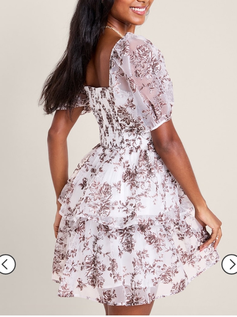Francesca's Janis Floral Tiered Mini Dress NWT Medium